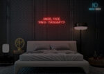 Angel face devil thoughts Neon Sign Red