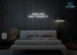 Angel face devil thoughts Neon Sign White