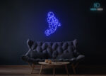 Astronaut Gravity Neon Sign Dark-Blue