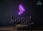 Astronaut Gravity Neon Sign Purple
