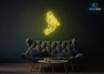 Astronaut Gravity Neon Sign Yellow