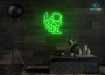 Astronaut Scuba Diving Neon Sign Green