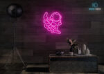 Astronaut Scuba Diving Neon Sign Hot-Pink