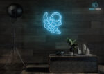 Astronaut Scuba Diving Neon Sign Ice-Blue
