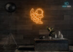 Astronaut Scuba Diving Neon Sign Orange