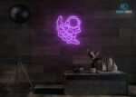 Astronaut Scuba Diving Neon Sign Purple