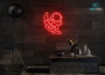 Astronaut Scuba Diving Neon Sign Red