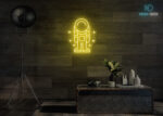Astronaut Stand Neon Sign Yellow