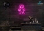 Astronaut Standing Neon Sign Hot-Pink