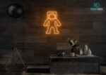 Astronaut Standing Neon Sign Orange