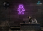 Astronaut Standing Neon Sign Purple