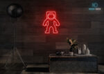 Astronaut Standing Neon Sign Red
