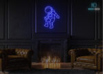 Astronaut Zero Gravity Neon Sign Dark-Blue