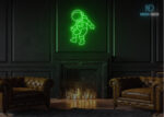Astronaut Zero Gravity Neon Sign Green
