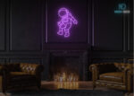 Astronaut Zero Gravity Neon Sign Purple