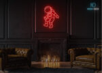 Astronaut Zero Gravity Neon Sign Red
