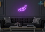 Astronaut in Air Neon Sign Purple