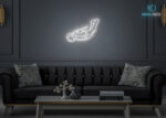 Astronaut in Air Neon Sign White