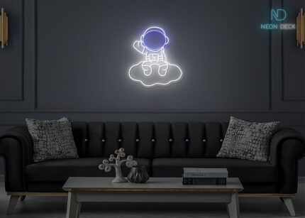 Astronaut on Cloud Neon Sign Multi