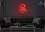 Astronaut on Cloud Neon Sign Red