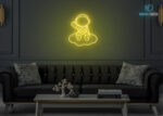 Astronaut on Cloud Neon Sign Yellow