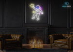 Astronaut with Stars Neon Sign Multi
