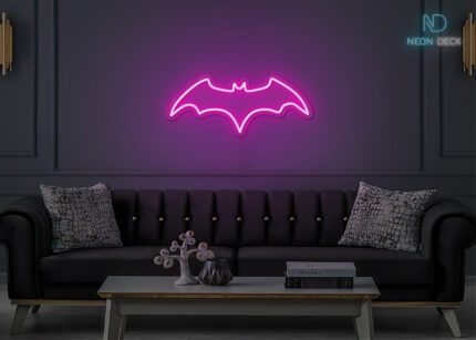 Bat Neon Sign Hot-Pink