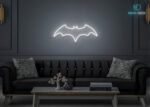 Bat Neon Sign White