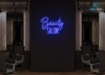 Beauty Saloon Design Neon Sign Dark-Blue