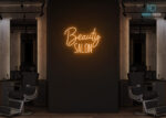 Beauty Saloon Design Neon Sign Orange
