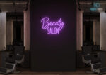 Beauty Saloon Design Neon Sign Purple