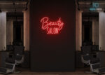 Beauty Saloon Design Neon Sign Red