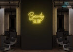 Beauty Saloon Design Neon Sign Yellow