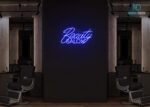 Beauty Saloon Neon Sign Dark-Blue