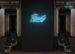 Beauty Saloon Neon Sign Ice-Blue