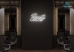 Beauty Saloon Neon Sign White
