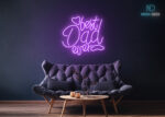 Best Dad Ever Design LED Neon Sign Purple