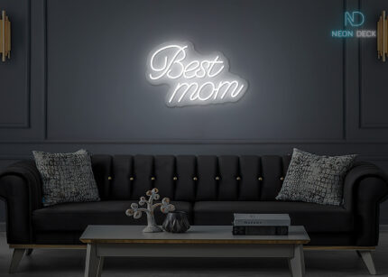 Best Mom Neon White