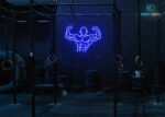 Body builder Neon Sign Dark-Blue