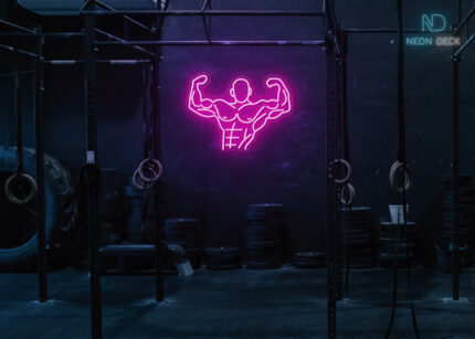 Body builder Neon Sign Hot-Pink