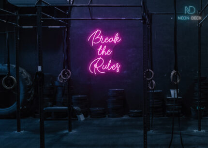 Break the Rules Neon Sign Hot-Pink