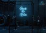 Break the Rules Neon Sign Ice-Blue