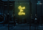 Break the Rules Neon Sign Yellow