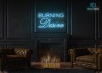 Burning Desire Neon Sign Ice-Blue