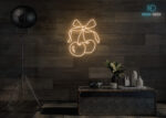 Cherries 🍒 with Ribbon 🎀 Neon Sign Warm-White