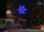 Christmas Star Neon Sign Dark-Blue