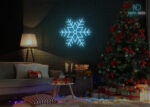 Christmas Star Neon Sign Ice-Blue