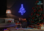 Christmas Tree Neon Sign Dark-Blue