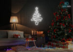 Christmas Tree Neon Sign White