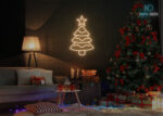 Christmas Tree and Star Neon Sign Warm-White